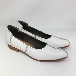 Jim Barnier Shoes Flats Skimmers White Leather 7.5